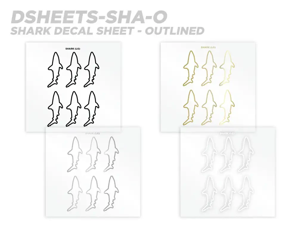 Mud Hole Shark Silhouette Rod Decals - Peel & Stick - Image 6